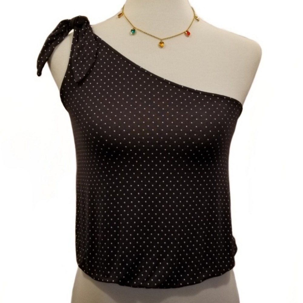 AMERICAN EAGLE Tank Top Bowknot One Shoulder NWOT